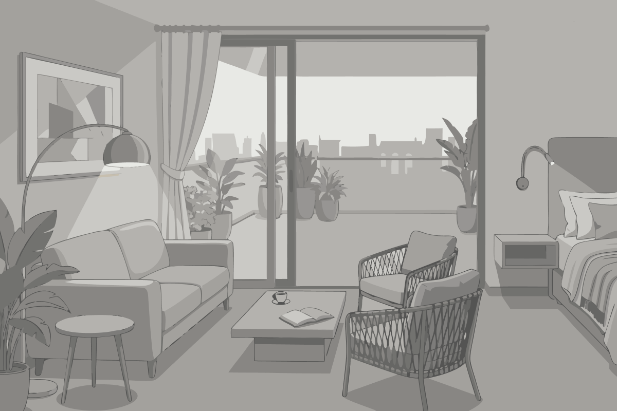Quarto Econômico com 2 Camas de Solteiro